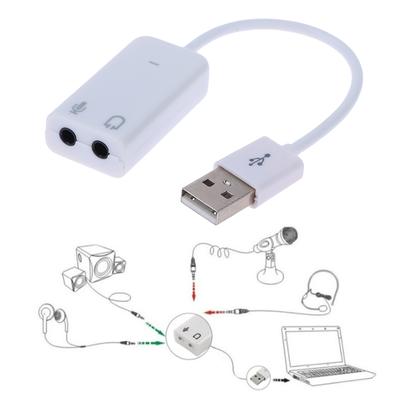 Usb 2.0 To Jack External Usb Sound Card 3D Audio Headset Microphone Earphone 7.1 Channel 5Hv2 Adapter For Laptop