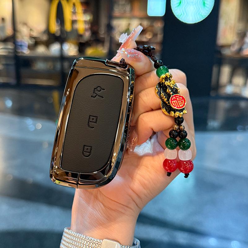 Lynk & Co 900 Leder Metall Schlüsseletui für 2025 Modell Z10 Fernbedienung