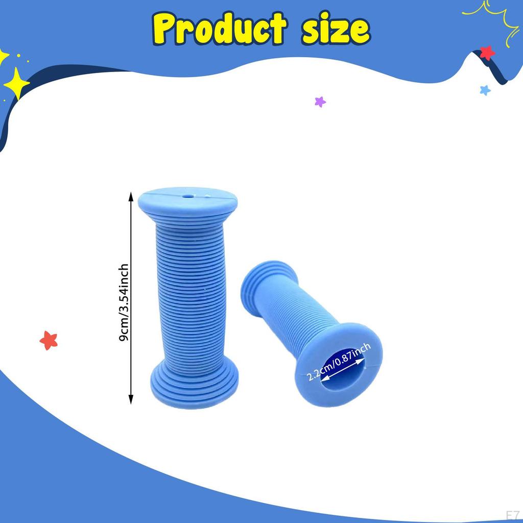 2 Pack Bike Handlebar Grips Kids Grip Pads Anti-Slip Shock Absorbing TPE for Boys Girls Bikes