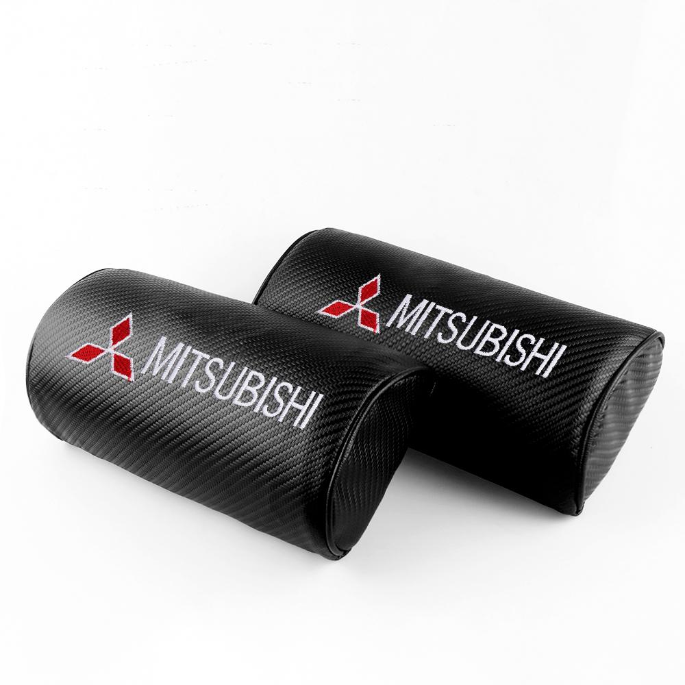 uldf10 Car Seat Neck Pillow Protection Leather Auto Headrest For Mitsubishi Pajero Outlander XL Montero Lancer Triton l200 Evo ASX