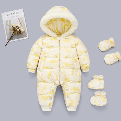 Infant and Toddler Down Crawling Clothes Children's Clothing Down Jackets Boys and Girls 1-3 Years Old Baby Down Jackets Jumpsuits