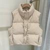 Corduroy spring autumn and winter new vest fashion stand-up collar loose short cotton vest outer wear vest