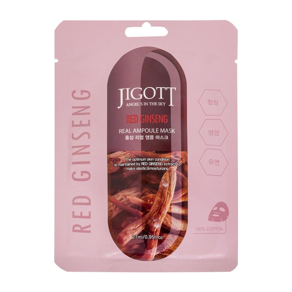 

JIGOTT RED GINSENG REAL AMPOULE MASK Тканевая маска для лица с экстрактом жень-шеня