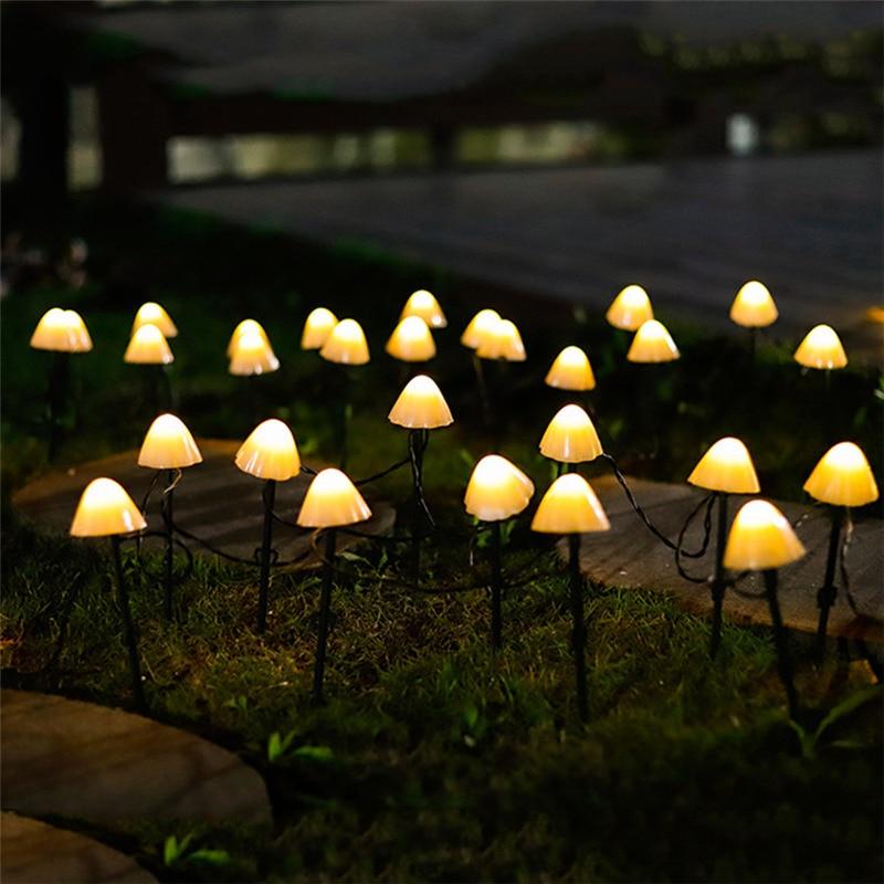 LED Solar String Light Garden Decoration Mushroom Lights IP65 Waterproof Garland Patio Decor Outdoor Solar Lights Fairy Light