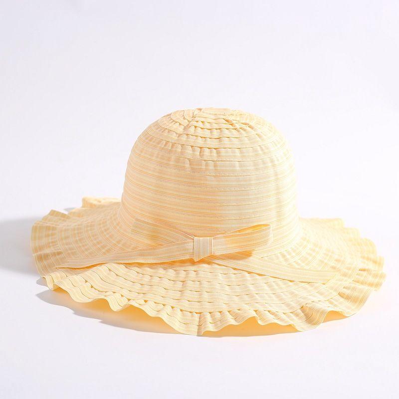 Summer Style Women's Travel Sun Protection Foldable Washable Fashionable Sweet Dome Patterned Sun Hat