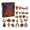 Skull Flower Advent Day of The Dead Calendar, 24-Day Acrylic Ornament Set with Gothic Holiday Countdown Gift And Marigold Designs, Halloween