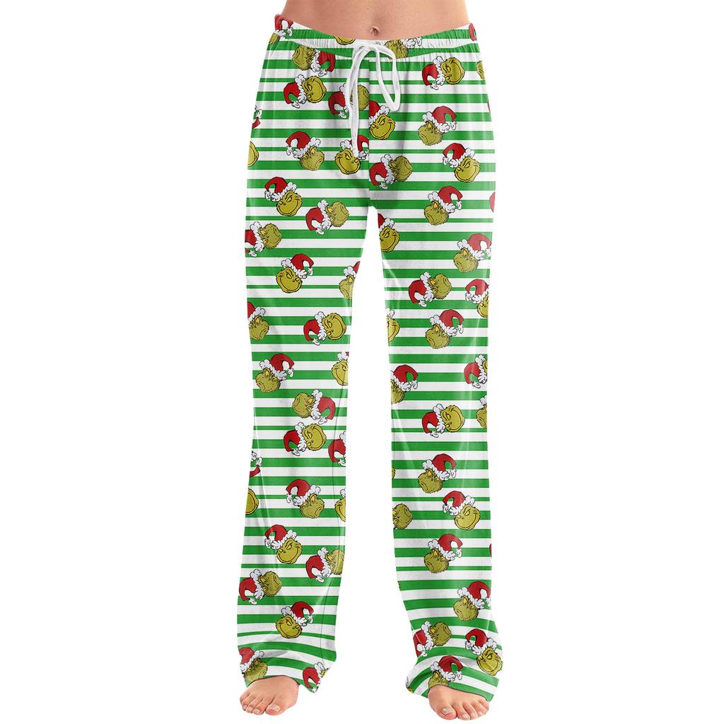Women's Casual Loose Fit Printed Pajama Pants for Sleep and Home