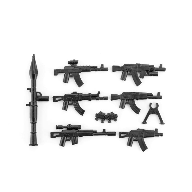 Militär Spezialeinheiten Polizei SWAT Gangster Waffen Pistolen Mörser Jeeps Off-Road Panzerfahrzeug Modell Soldat Baustein Spielzeug