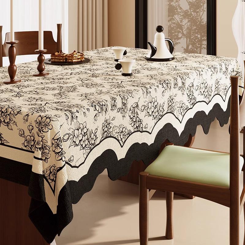 

New Chinese Style Cotton Linen Waterproof And Oil Resistant Tablecloth For Party Wedding Kitchen Dining Decor Table Met Cover 60x60cm 1pcs