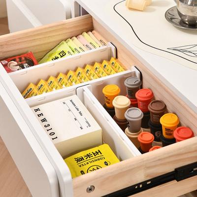 New Telescoping Drawer Divider Adjustable DIY Cabinet Clapboard Multifunctional Drawer Organization Cabinet Drawer