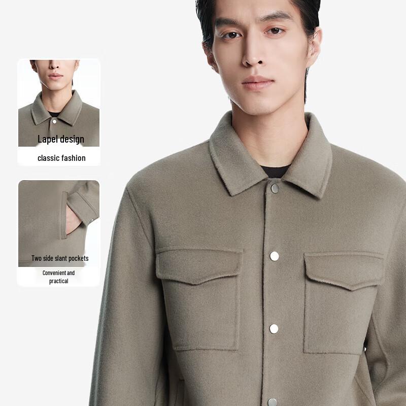 K-Boxing Herren NFWN3325 100% Wolle Kurzmantel