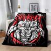 Slipknot Flannel Blanket Soft All-Season Throw, Design for Camping, Car Travel, Hiking Sofa, Bed, Office Perfect Gift for Parties