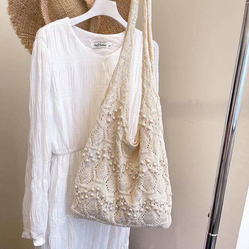 

Летние плетеные женские сумки большой вместимости новая пляжная сумка для отдыха на море на плечо свежая сумка под мышкой для женщин