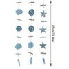 Marine Styles Wood Wall Decors Hanging Ornament Star Fish Sea Shell Sun Catcher For Indoor And Outdoor Garden Decoration