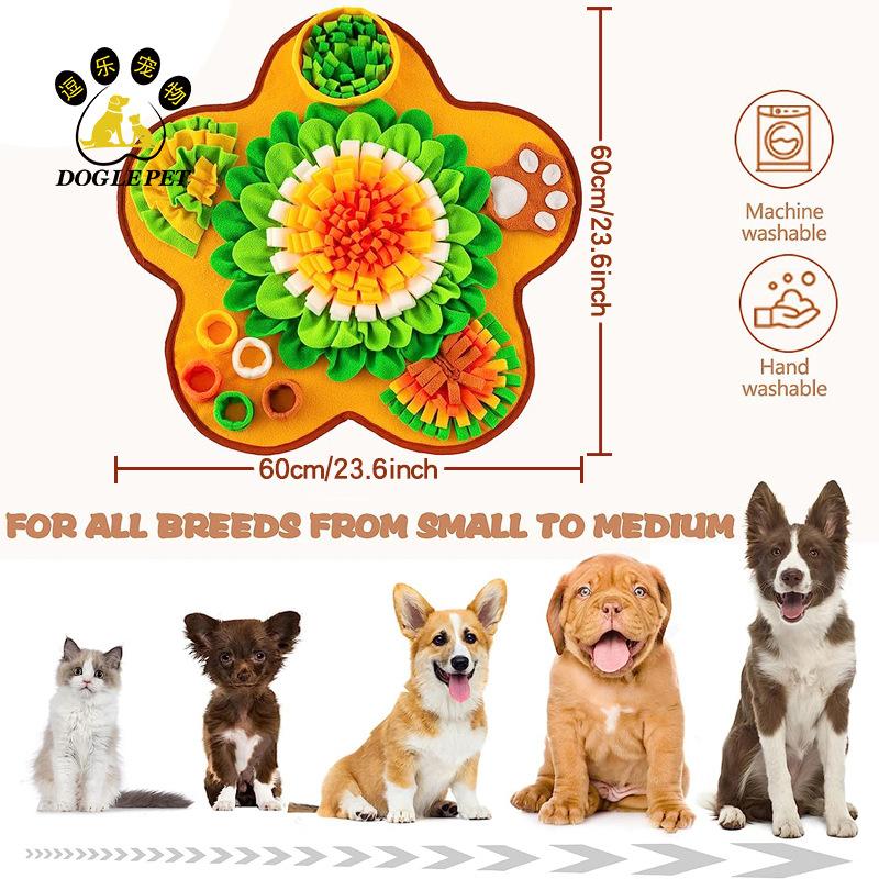 Pet Snuffle Mat Dog Sniffing Mat Slow Feeding Pad Anti-Boredom Plush Mat for Dogs Cats Dog Supplies