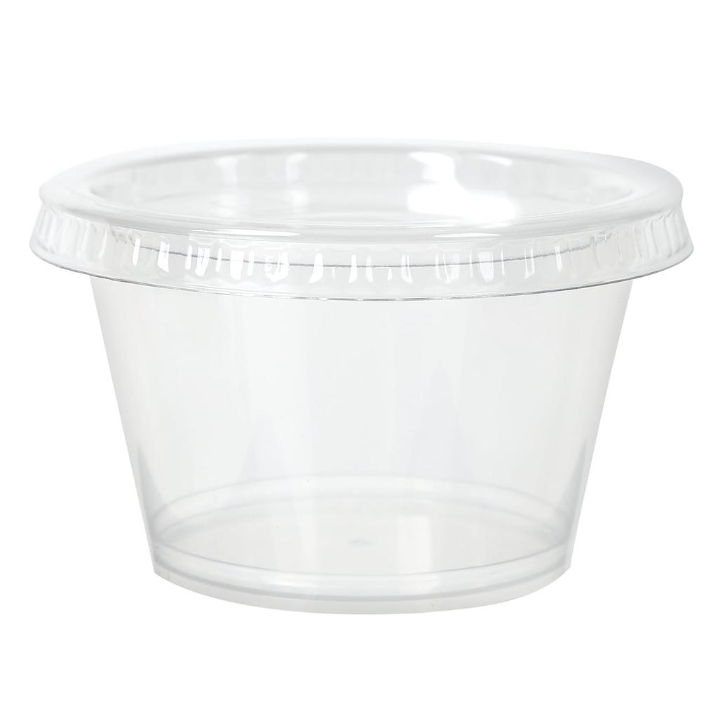 Made in Japan, Heat-Resistant Pudding Cups with Lids, 90cc, Pack of 100