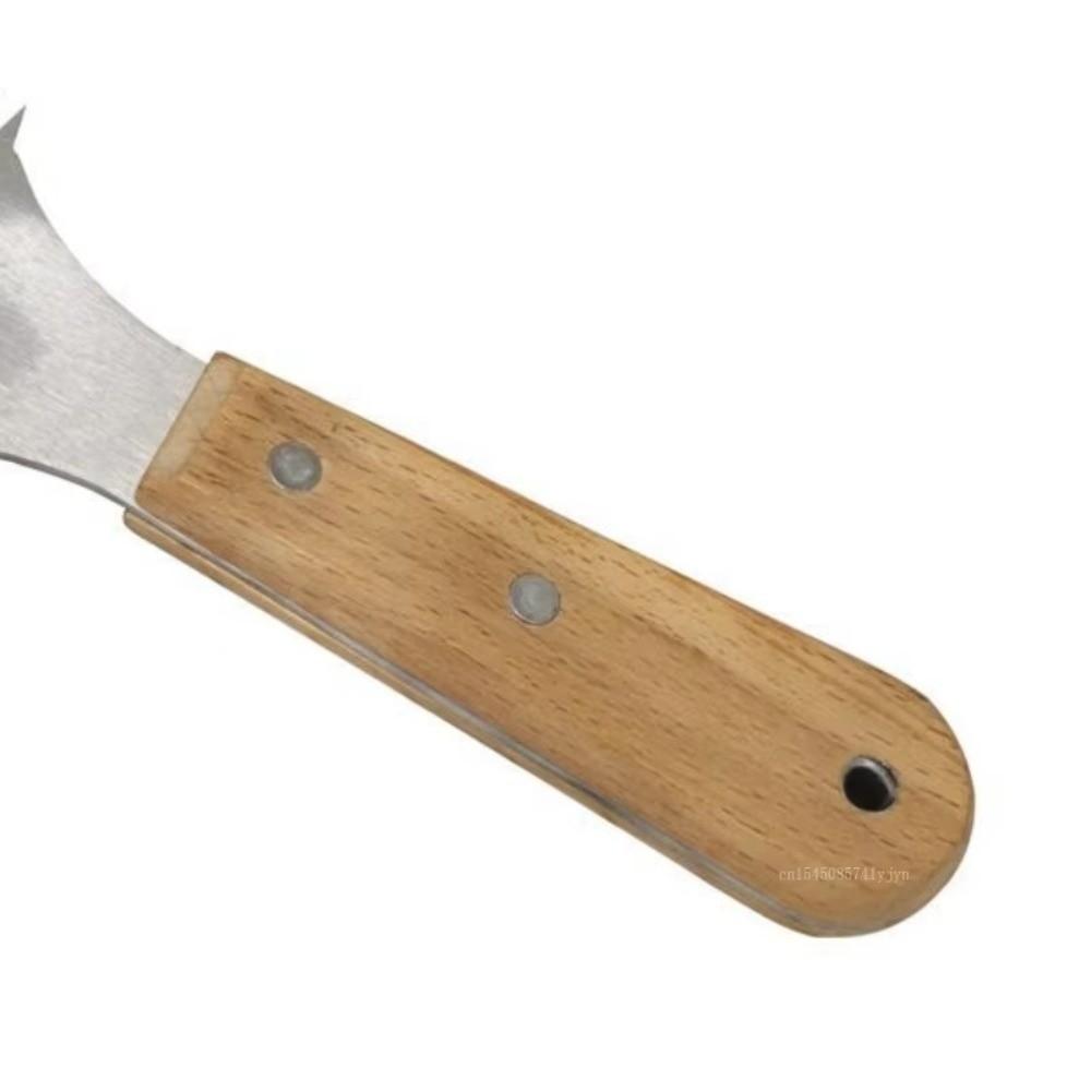Stainless Steel Fruit Spoon Planer Wooden Handle Coconut Milk Making Tools Coconut Planer Home