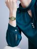 Women'S Watch, Simple Design, Korean Style, Leather, Versatile And Elegant, Square Small Green Quartz Watch, Watch Accessory.