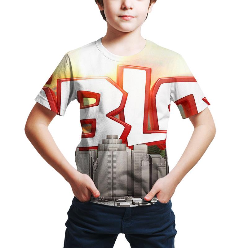 Kids T Shirts Cartoon  3D Digital Printing Cute Bo'y's and Girl's Children's Clothing Trend Breathable Crew Neck T-shirt Boy's T-shirt Urban