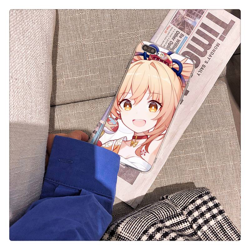 Genshin Impact Yoimiya Handyhülle für iPhone 11 12 13 mini pro XS MAX 8 7 6 6S Plus X 5S SE 2020 XR Hülle