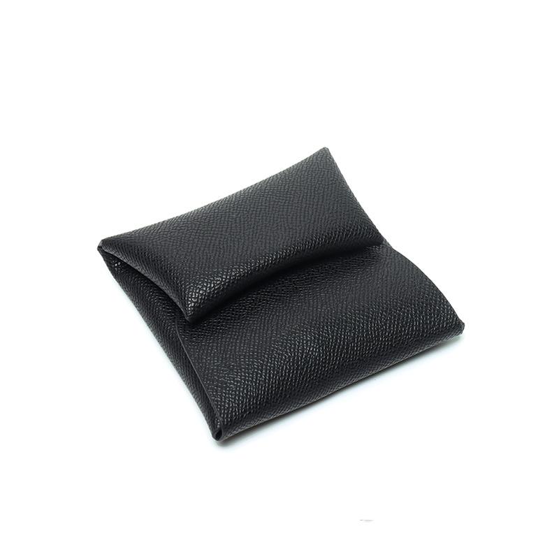 Women'S Short Palm Pattern Cowhide Niche Design Small And Delicate Leather Folding Change Bag Coin Bag