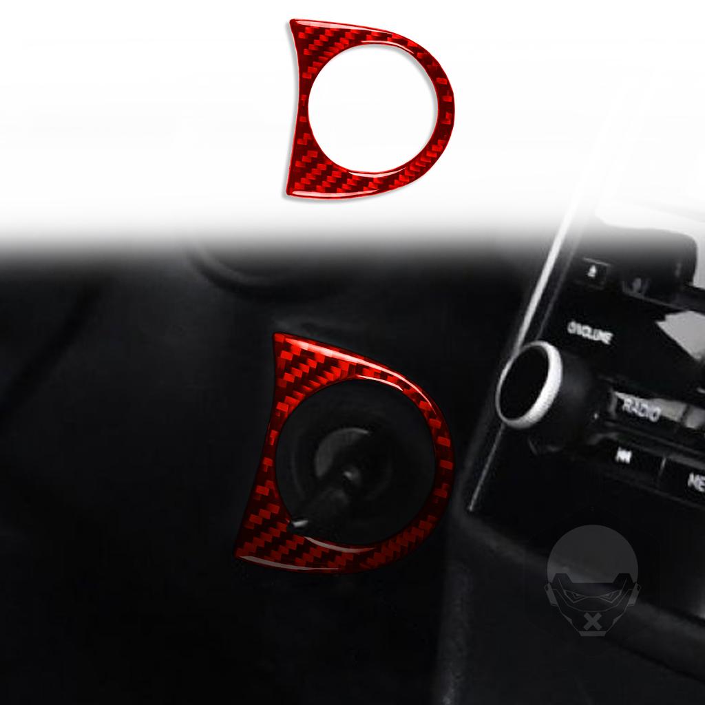 Real Carbon Fiber Car Accessories Engine Start Panel Cover Soft Sticker For Subaru Forester SK      2024