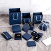 Blue Galaxy Jewelry Set: Bracelet, Bangle, Watch, Ring, Earrings, Necklace, Lipstick In Gift Box