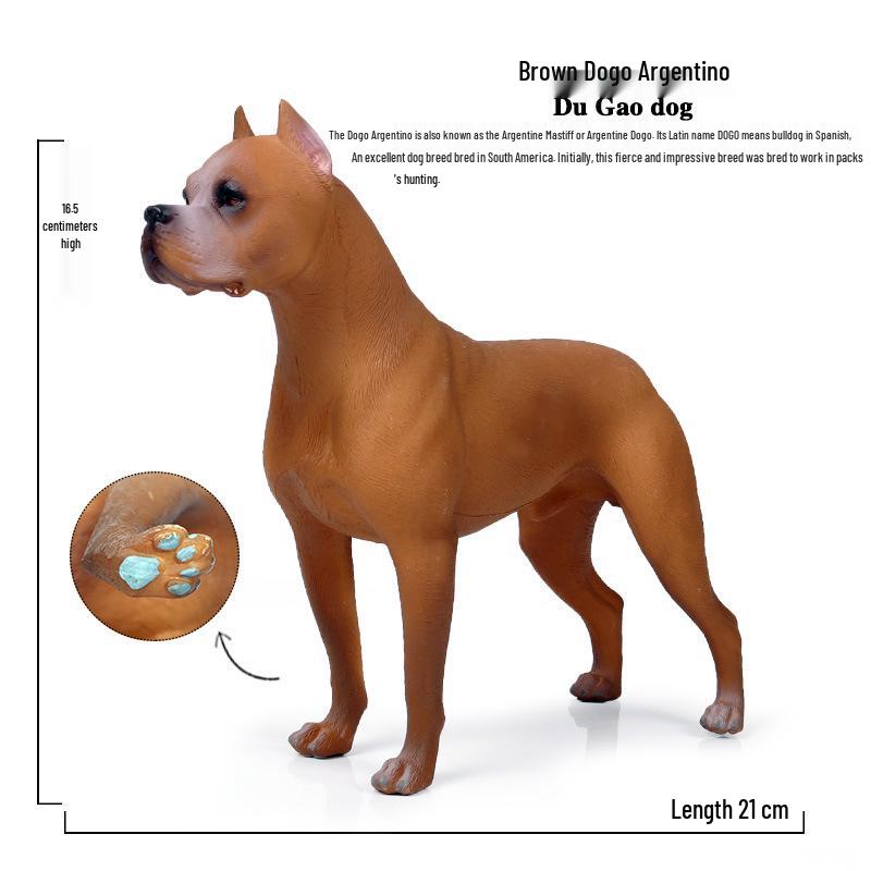 Realistic German Shepherd and Dogo Argentino Dog Model Toy for Children