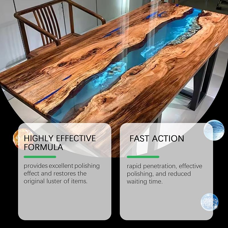 Zestaw do polerowania żywicy epoksydowej - Pasta polerska do żywicy epoksydowej, Specjalnie opracowana do uzyskiwania wykończeń o wysokim połysku, Do usuwania zarysowań, Szlifowania