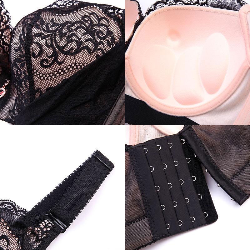 Plus Size Lace Underwire Support Bra for Full Cup Women - Autumn/Winter Collection