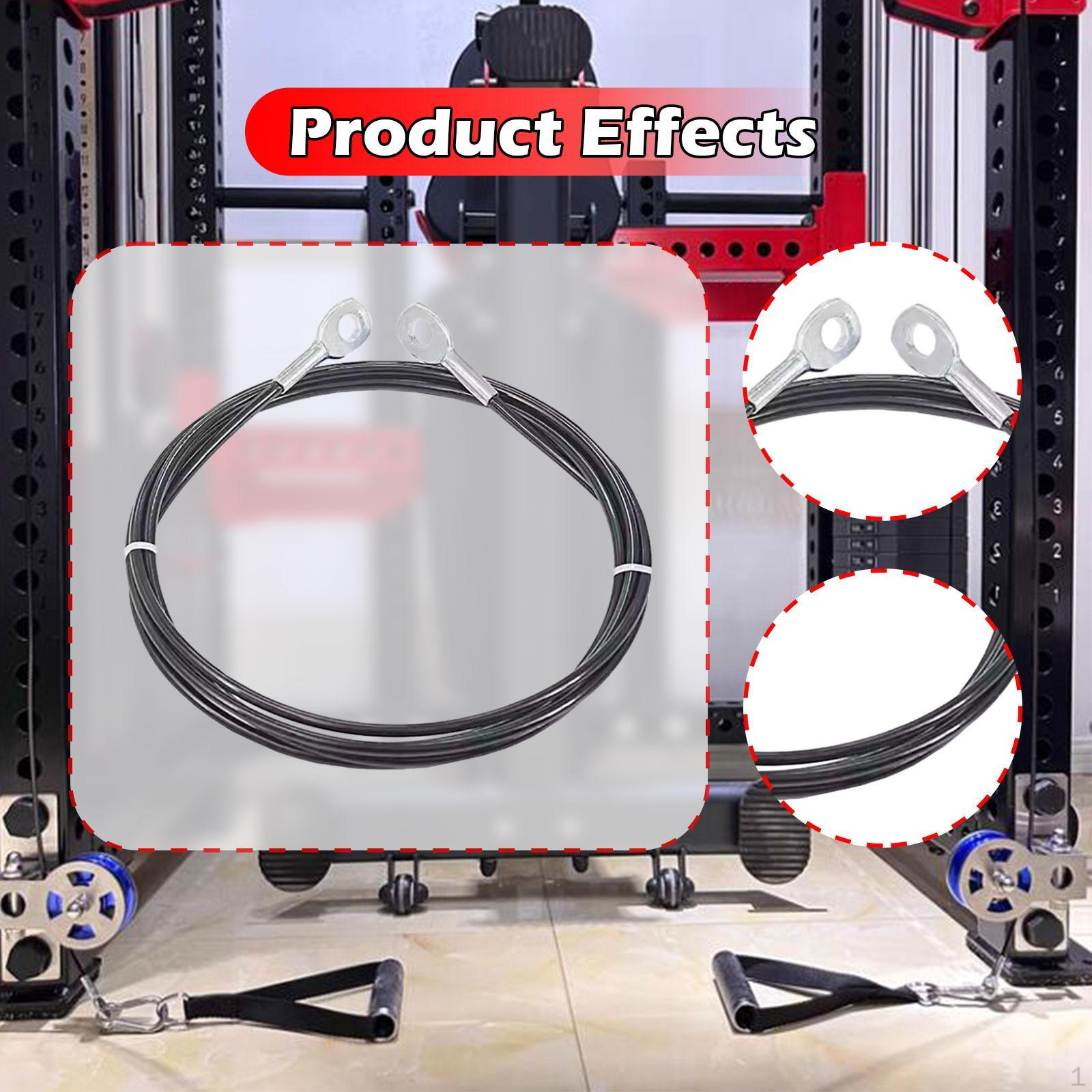 

Fitness Pulley Cable 6 mm Heavy Duty Attachment Practical Wrists Arms Forearms Training Accessory 100 cm