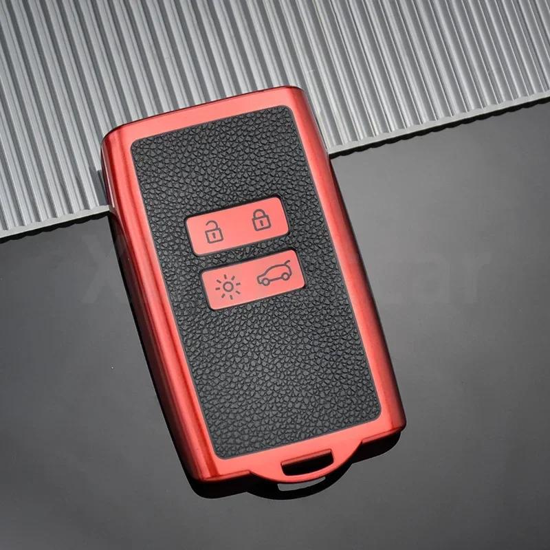 TPU Leather Car Remote Key Case Cover for Renault Scenic 4 Arkana Dacia Sandero Captur Megane Talisman Espace Clio Zoe Koleos