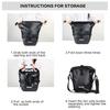Rhinowalk Bicycle Pannier Bag, Waterproof, 20L Large Capacity, Side Bag, Cycling, Touring Bag, Easy Installation, Quick Release Hook, Reflective, Bicy