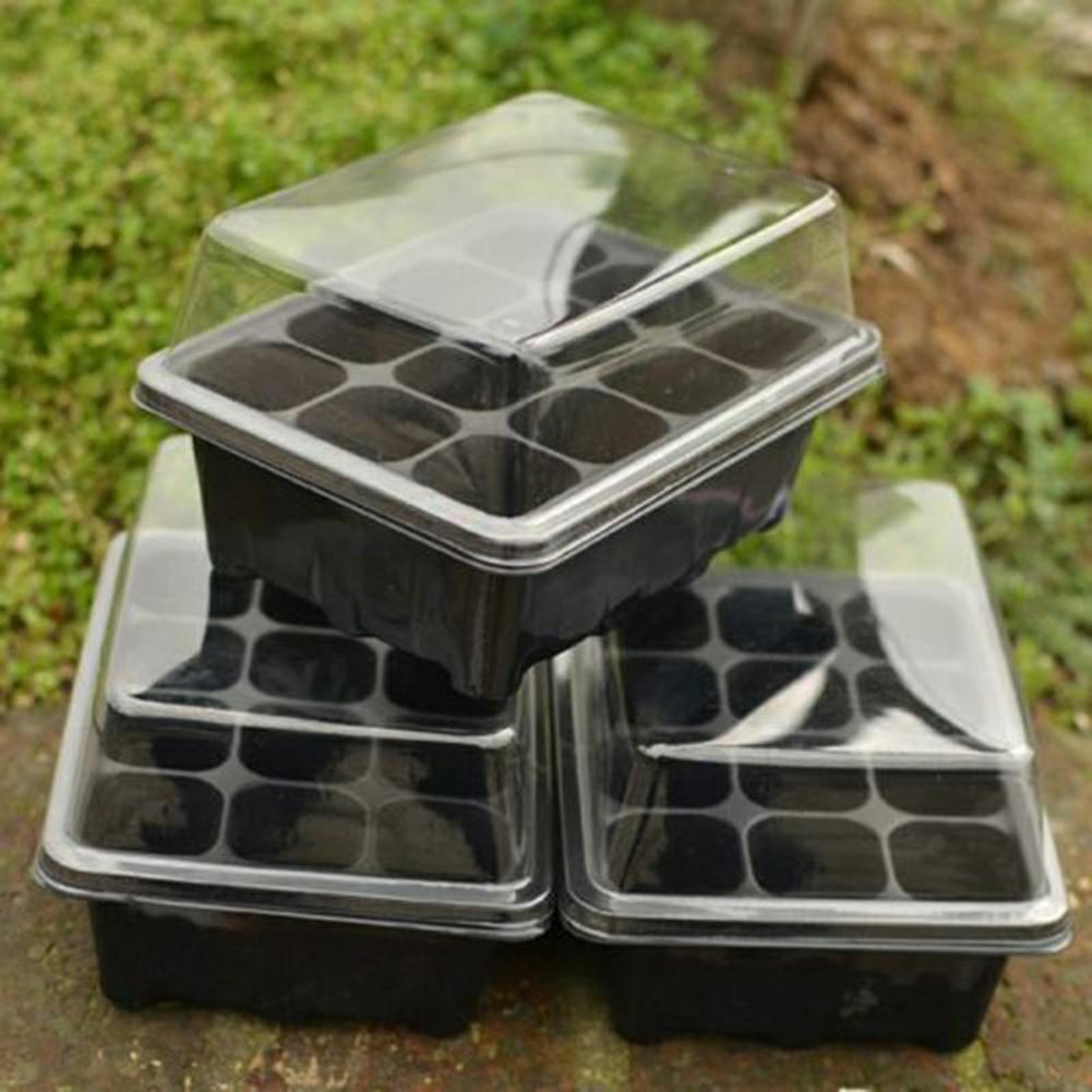 Seed Starter Kit 12 Cells Seedling Trays Gardening Germination Tray Plant Grow Kit for Gardening