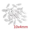 100 pcs Stainless Steel Tail Chain Tags for DIY Jewelry, 10-20g Pendant Accessories