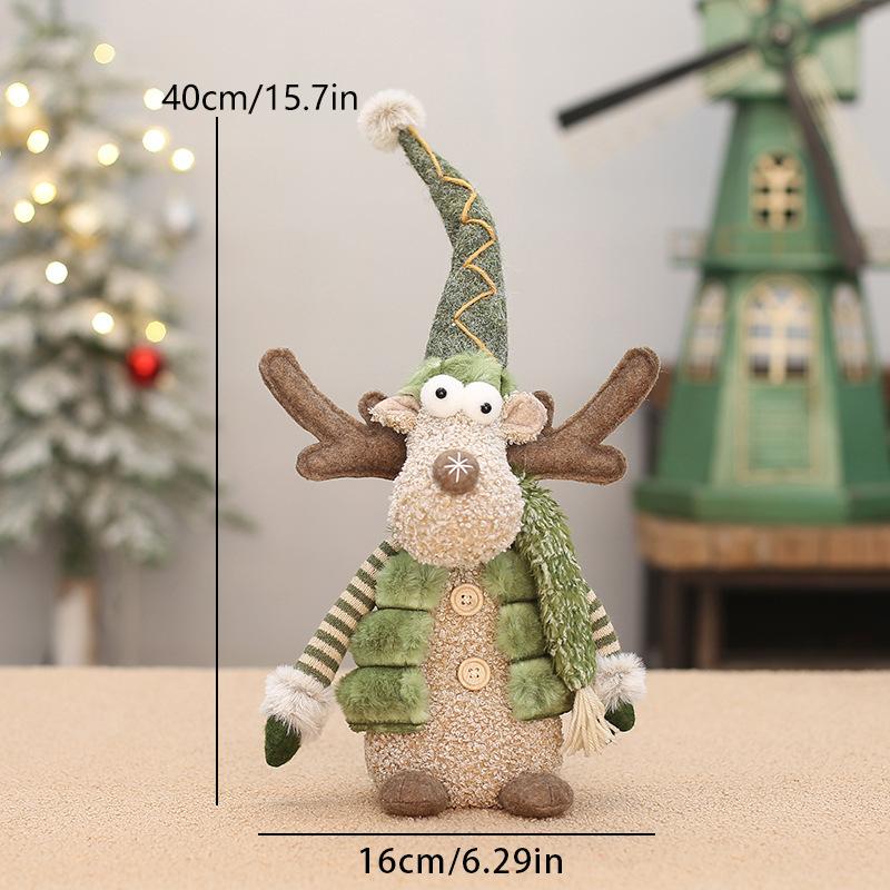 

Большая мультяшная плюшевая кукла-лось, рождественская, выдвижная, фигурка оленя, подарок, украшение для дома