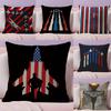 Classic Film T-Top Gun Cushion Cover Linen Organic Fabric Double-Sided Printing Breathable Pillow Case Sofa Home Decor Gift