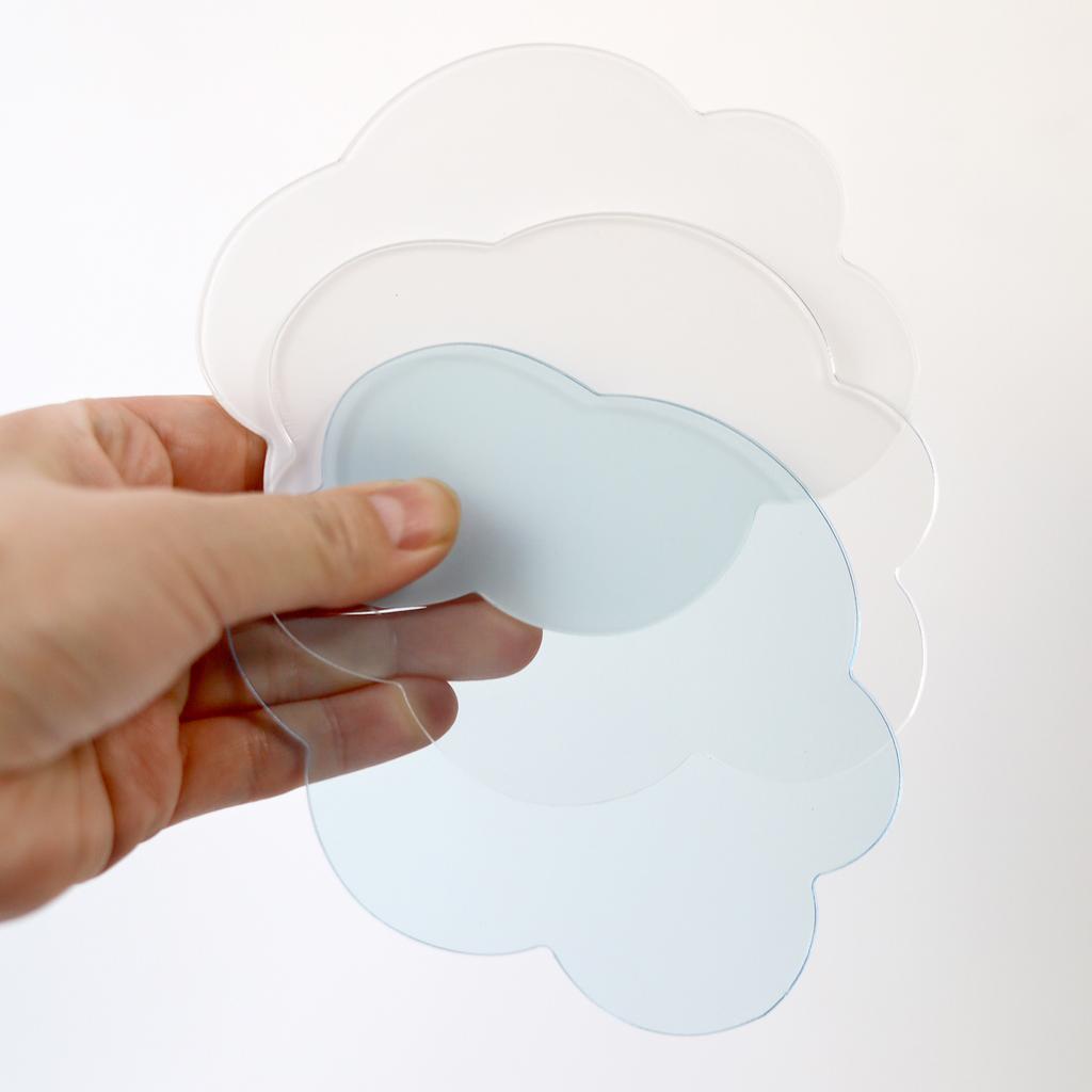 1/3PCS Cloud Coasters Acrylic Set Heat Insulation and Non Slip Waterproof Cup Mats Table Protector Kitchen Items Drinkware Decor