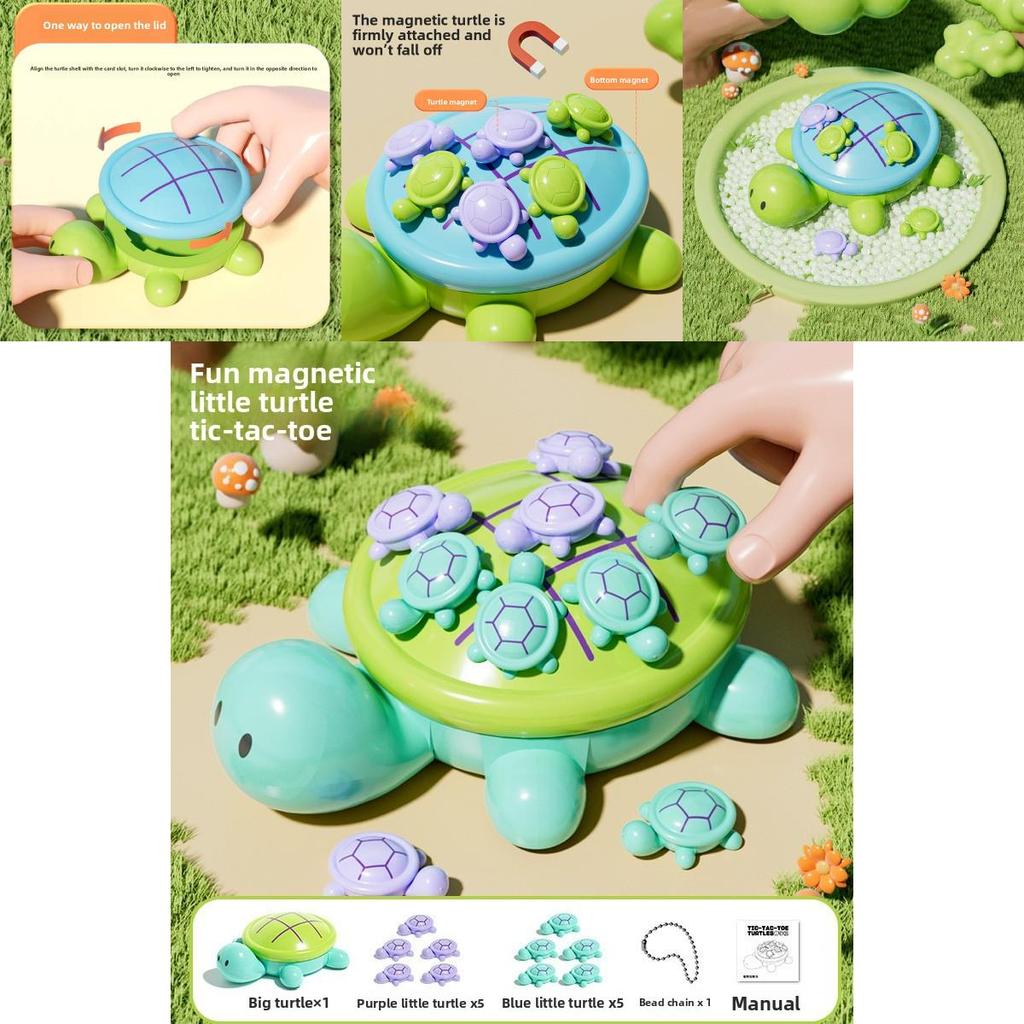 Tortoise Magnetic Tic Tac Toe Game For Kids Educational Interactive Toy