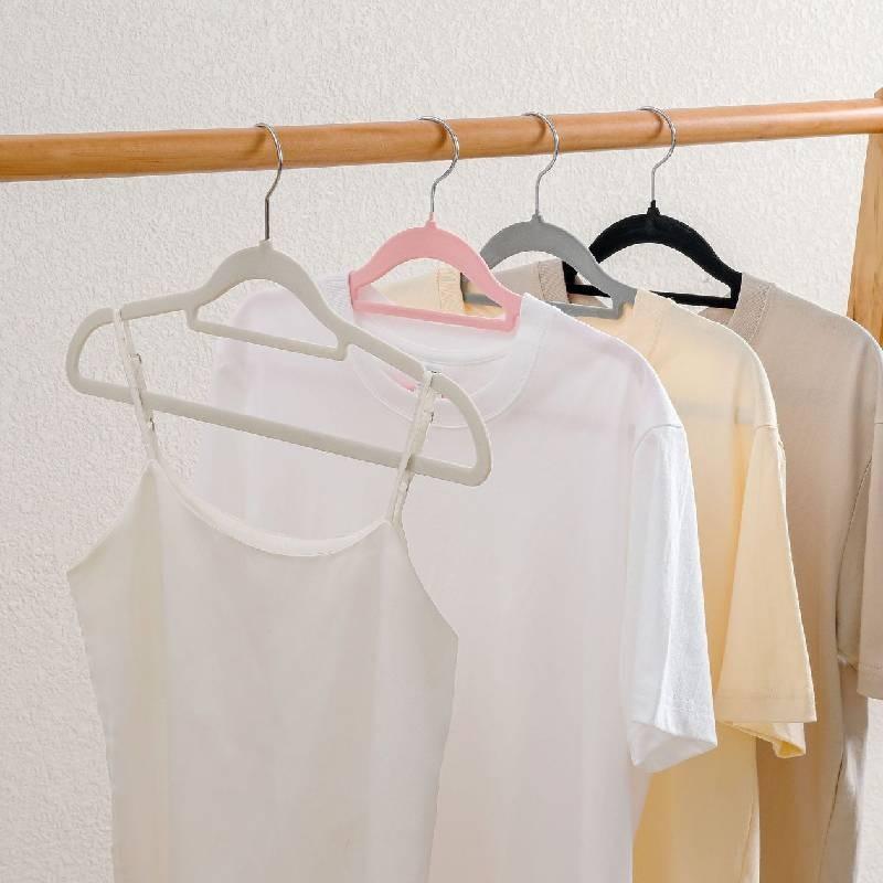 Premium Velvet Hangers Set Of Ten With Thick Non-slip Design For Clothes Drying And Storage