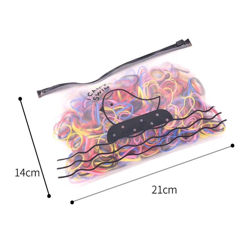 500Pcs Baby Kids Hair Accessories Disposable Rubber Band Hair Ties Womens Girls
