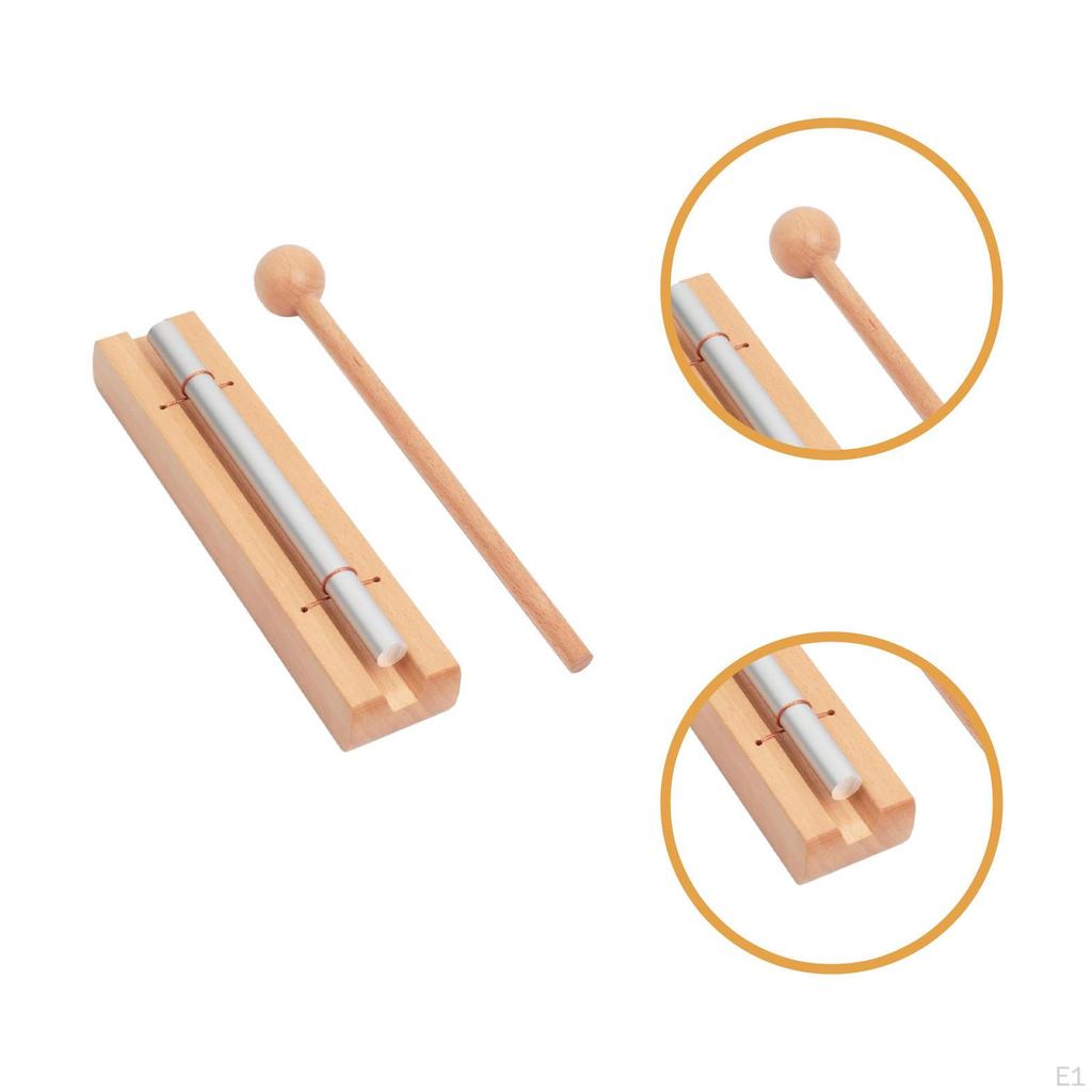 Hand Chime Bell Musical Instrument Energy Mallet Included for Meditation School Classroom