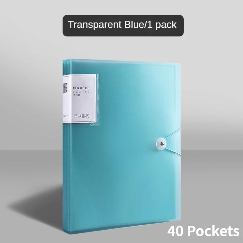 A4 Color Transparent Folder Document Large Capacity Dustproof Waterproof File Organizer Score Test PaperHolder Student File File