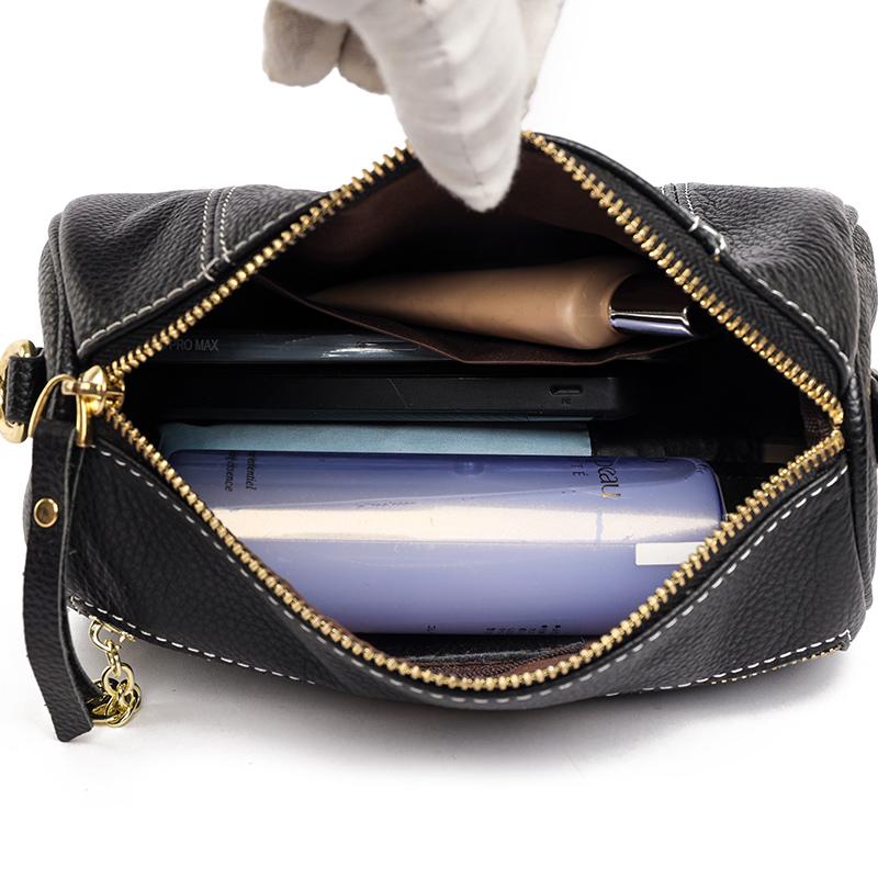 YTZJ Kompakter Klappspiegel Mit Vergrößerung – Doppelseitig (1x Normal, 2x Lupe), Magnetischer Verschluss, Schwarz, Für Handtasche & Reise