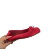 Shoes grandma shoes flat bottom wind square head shallow mouth ballet 2025 sweet beautiful woman one pedal single shoes bow new