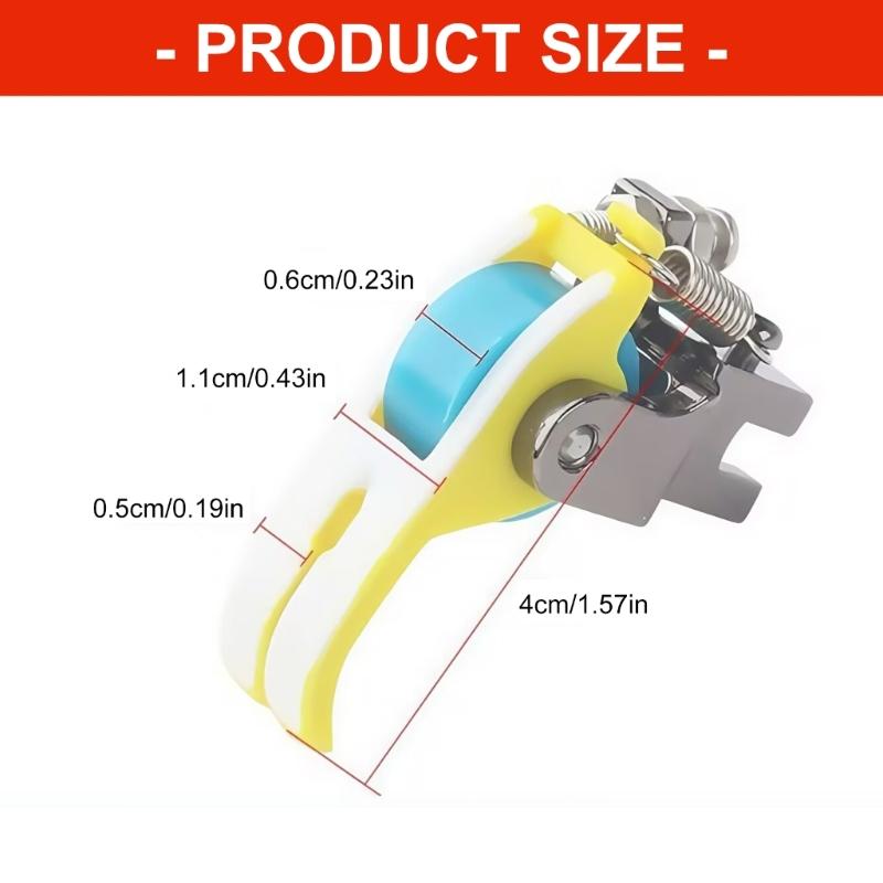 2Pcs Replaceable Flat Car Roller Presser Foot Sewing Machine Accessory for Shirts Curtains Canvas Fabric Leather Sewing