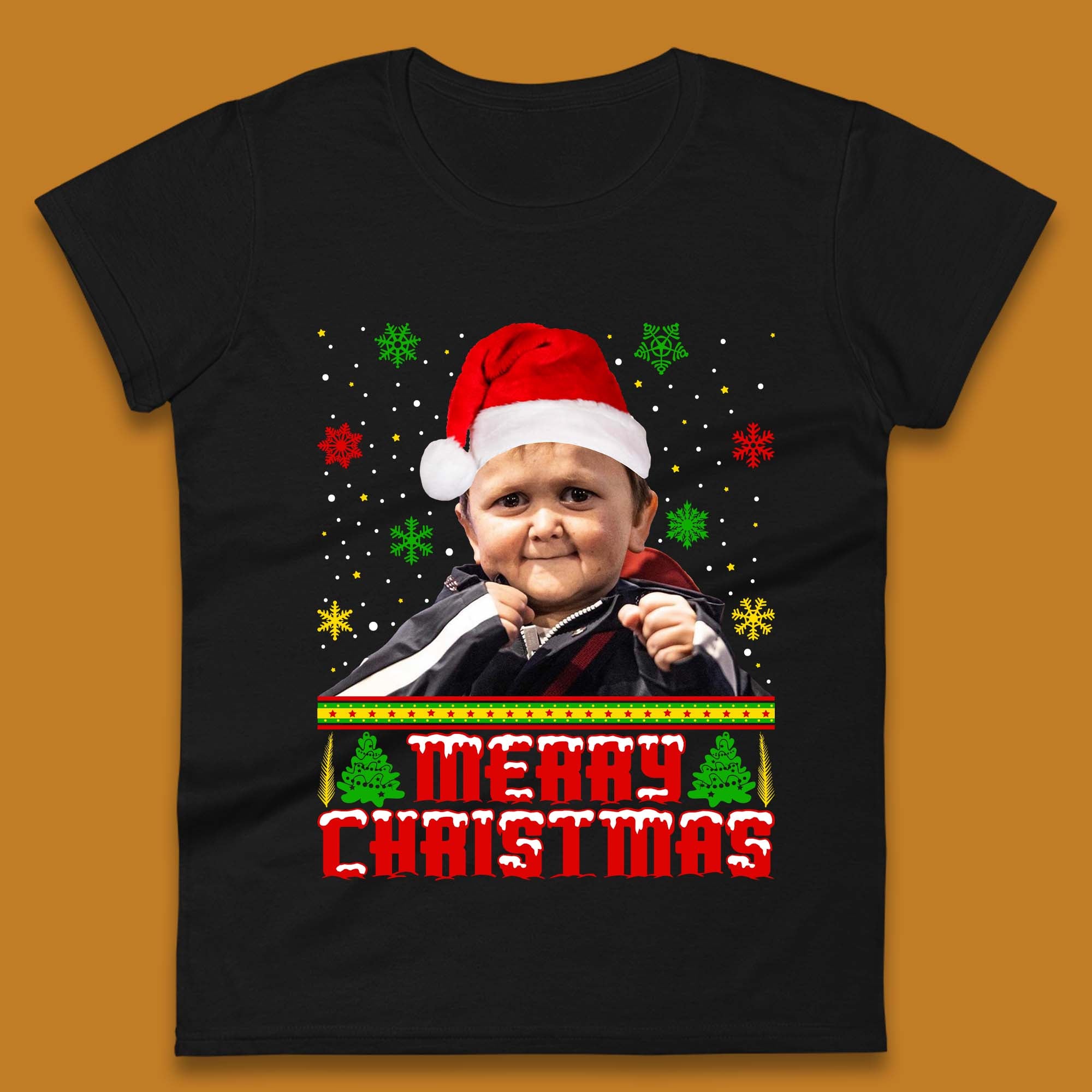 Hasbulla Mini Khabib Christmas Womens T-Shirt Mens Tops Tees Unisex XL