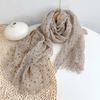 Japanese Rain And Dew Hemp Primary Color Floral Small Flower Linen Scarf Breathable Thin Shawl Neck Protection Sun Protection Silk Scarf Women