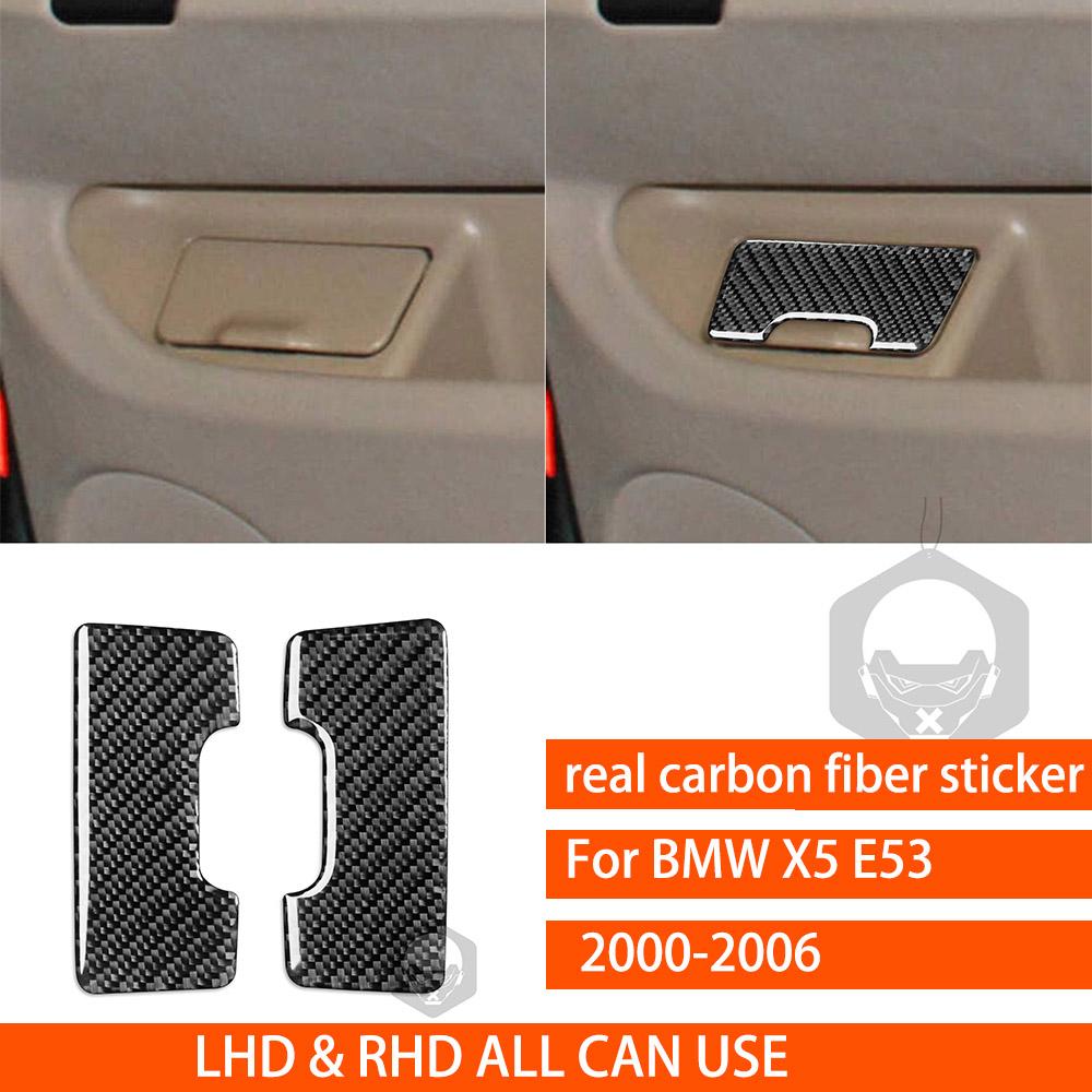 For BMW X5 E53 2000-2006 Center Dashboard Full Set Kit Trim Cover Tuning Real Carbon Fiber Sticker Car Interior Accessories