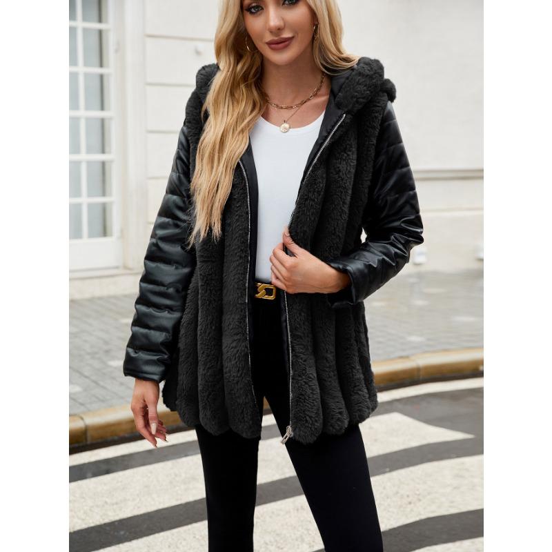 Herbst und Winter Neue Modische und Vielseitige Pendler Freizeit Kapuzen Kurzmantel